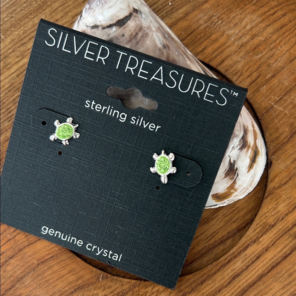 Green Turtle Earrings
